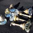 12 Sided Antique Crystal Knobs. 