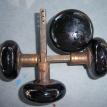 Vintage Black Clay porcilain knobs clean price $45, Click lower right for Info.