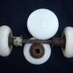 Vintage White Porcilian Clay knobs clean ! Click lower right for Info.